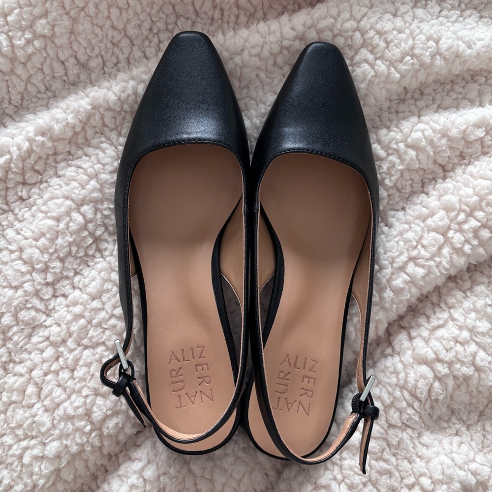 Naturalizer Black Slingback Heels